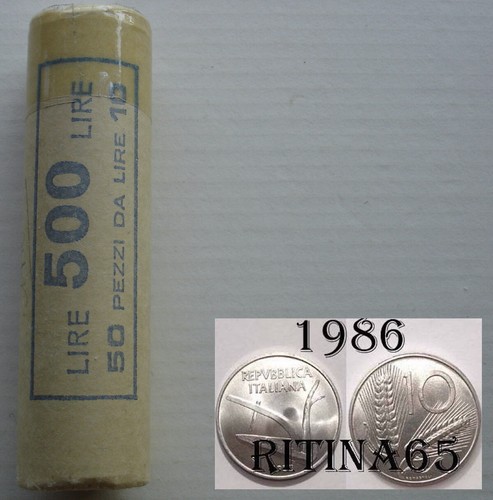 Rotolino lire 1986 spighe - rotolino,