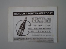 advertising Pubblicità 1940 BAROLO FONTANAFREDDA