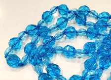 Collana perle vetro ceco blu
