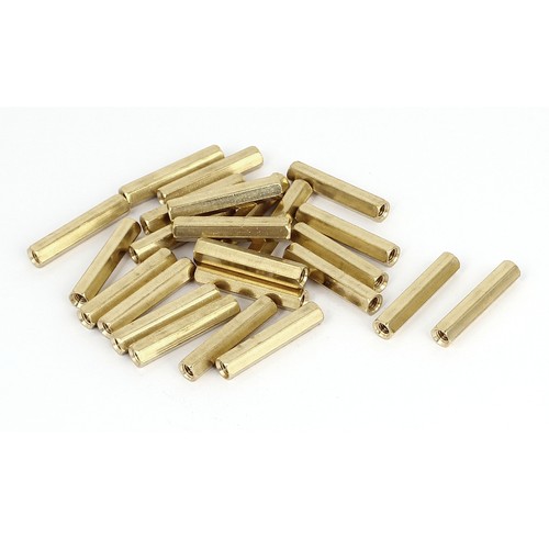 25pz m4x30mm ottone filettato - ottone,