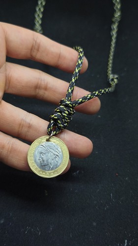 Collana paracord con moneta - paracord,