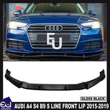 SPOILER LABBRO SPLITTER ANTERIORE PER AUDI A4 S4 B9 S LINE NERO LUCIDO 2015-2019