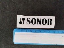 Adesivo In Vinile Nero Lucido Logo Sonor Tuning Auto Moto Casa Ufficio 