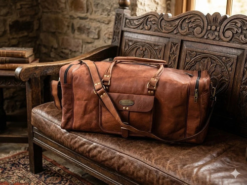 Borsa pelle capra viaggio - borsa, in