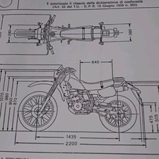 Moto KAWASAKI KL 250 D SCHEDA Omologazione ORIGINALE 1984 ASI FMI DIAGRAM SPECS