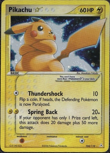 Pikachu gold star 104 110 - gold, 104/110