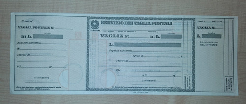 Vaglia postale mod - mod., i
