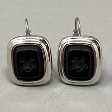 Orecchini Monet Intaglio Nero