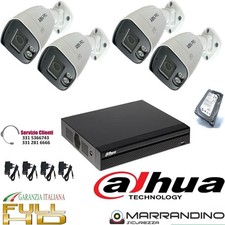 KIT VIDEOSORVEGLIANZA DVR DAHUA 8 CH 5MP 4 TELECAMERE AHD HARD DISK 1TB IP CLOUD