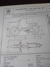 PIAGGIO TOLEDO SCT SCHEDA Omologazione 1980 ASI FMI MOTOCLUB 