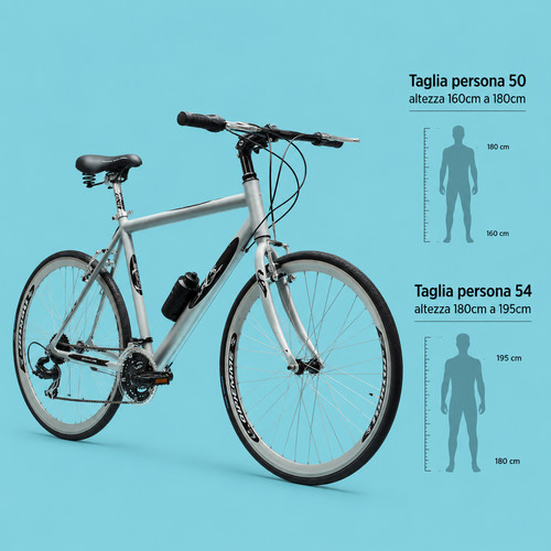 Bici uomo corsa nero - nero, grigio