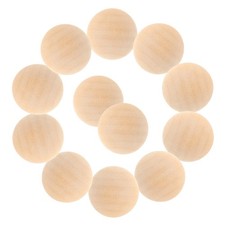  100 pezzi di perline non finite perline di legno mezze sfere di legno naturali