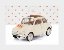1:18 NOREV Fiat 500L With Wedding Gift 1968 Ivory NV187780