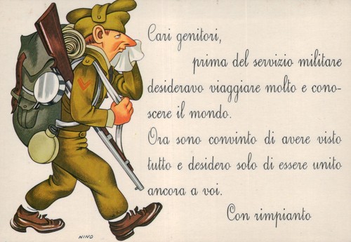 Cartolina militare esercito - cartolina,