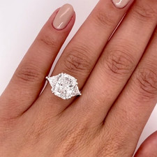 Fede nuziale con diamanti platino 950 coltivato in laboratorio IGI 5 carati t...