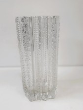 Antico Vaso in vetro massiccio di design Italiano alto 25 cm primi 900