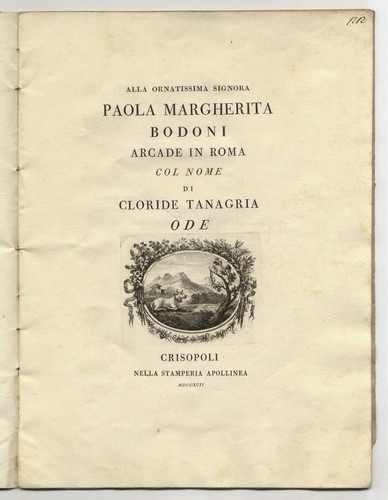 Alla ornatissima signora - , paola