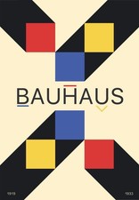 Poster Manifesto Locandina Pubblicitaria Design d'Epoca Stampa Vintage Bauhaus