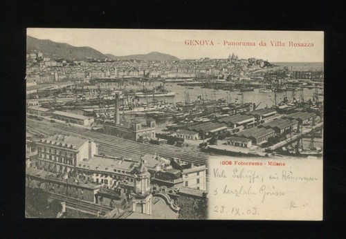 Italy genova panorama - panorama, villa