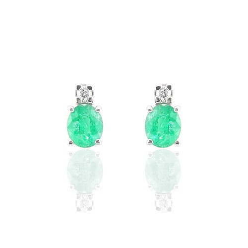 Orecchini oro bianco con - orecchini,
