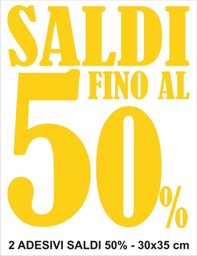 Adesivi saldi fino in - adesivi, 50%