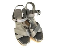 Hogan Sandali Satin Argento 