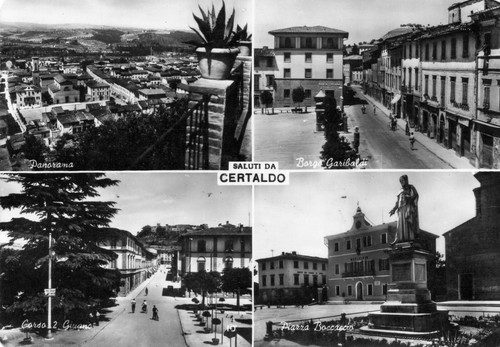 Cartolina saluti certaldo - da,