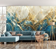 3D Blue White Marble I7679