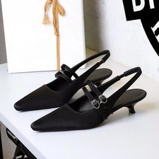Decolte Nero Satinato A Punta