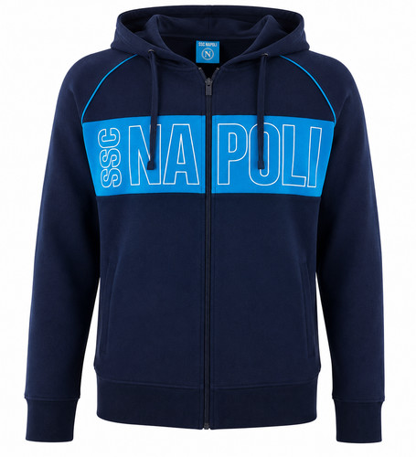 Felpa uomo napoli full zip - felpa,
