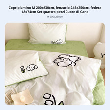 4 Pezzi Completo Copripiumino
