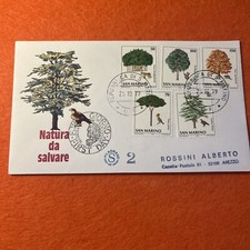 BUSTA CON FRANCOBOLLO PRIMO GIORNO FDC SAN MARINO - NATURA DA SALVARE UCCELLO