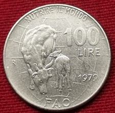 Moneta 100 lire FAO Nutrire il