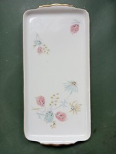 Vassoio Bavaria Antico Porcellana Bordo Dorato Originale D'epoca Marchiato Numer