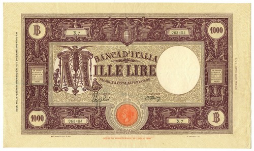 1000 lire barbetti - 1000, grande