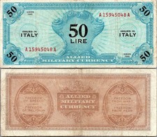 Italy lire 1943 pick m20 - 50,