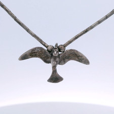 Collana Vintage In Argento Sterling Con Perline A Forma Di Uccello