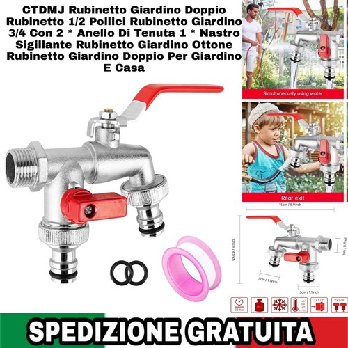 Rubinetto giardino doppio - rubinetto,