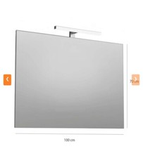 Specchio bagno filo lucido con lampada led 30cm 50x70 60x80 90x60 100x70 110x70