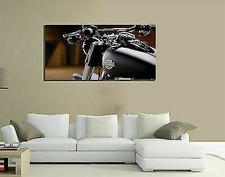 QUADRI MODERNI TELA 100X50 MOTO HARLEY DAVIDSON MOTOR BIKER CHOPPER CUSTOM ROAD