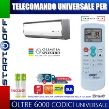 TELECOMANDO UNIVERSALE PER OLIMPIA SPLENDID CONDIZIONATORE CLIMATIZZATORE D'ARIA
