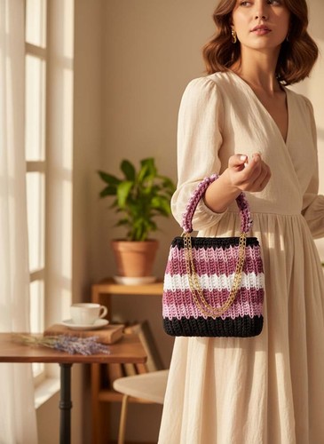 Borsa all uncinetto - borsa, all'uncinetto