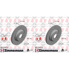 2 dischi freno Zimmermann Sport 310 mm forati posteriori adatti per Audi A3 Q2 Q3