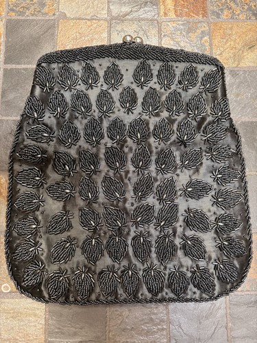 Borsa sera nera con perline - da,
