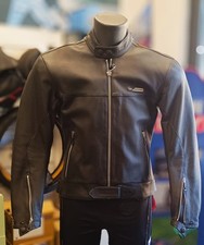 GIACCA SPYKE PELLE NERA MOTO