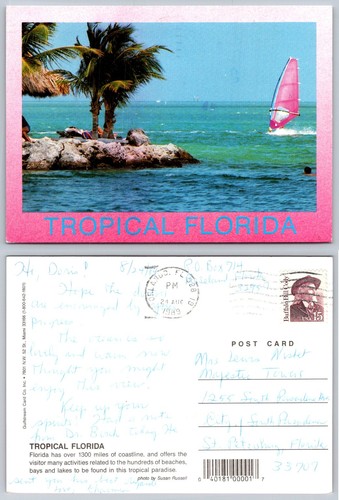 Cartolina tropical florida - cartolina,