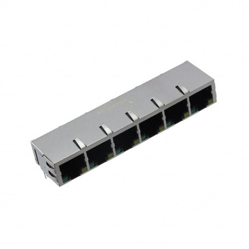 Conn magjack 6port 100 base - conn, base-tx
