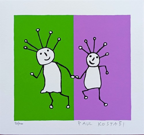 Paul kostabi serigrafia - paul,