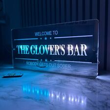Insegna Bar LED Personalizzata - Targa Bar Casa Personalizzata - Regalo Illuminazione Uomo Grotta