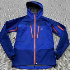 2007 RARA GIACCA ALPINA IMPERMEABILE HAGLOFS SPITZ GORETEX PRO SHELL uomo TAGLIA S